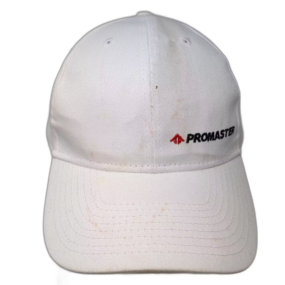 Hit Baseball Cap White Black OS Promaster Citizen Cotton Strapback Hat Logo